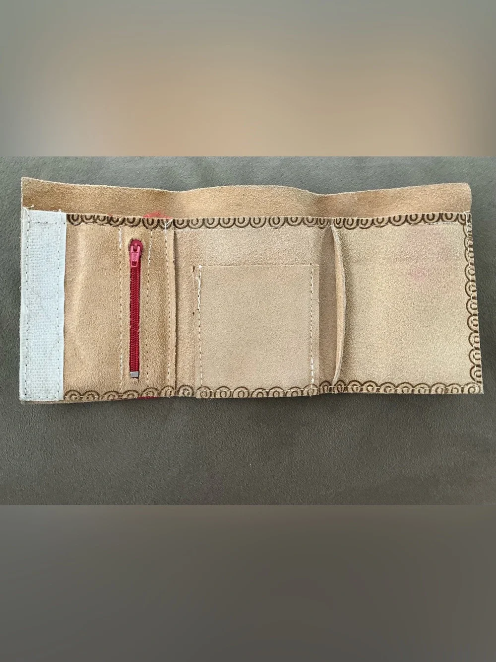 Hand Tooled and Painted Leather Wallet From Costa Maya Mexico🇺🇸
